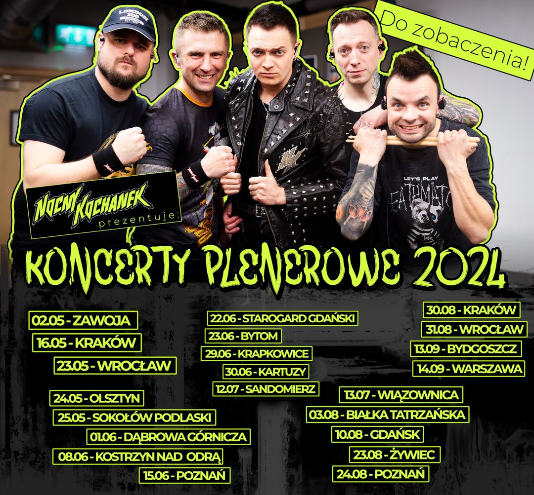 Nocny Kochanek ogłasza terminy koncertów plenerowych na sezon 2024