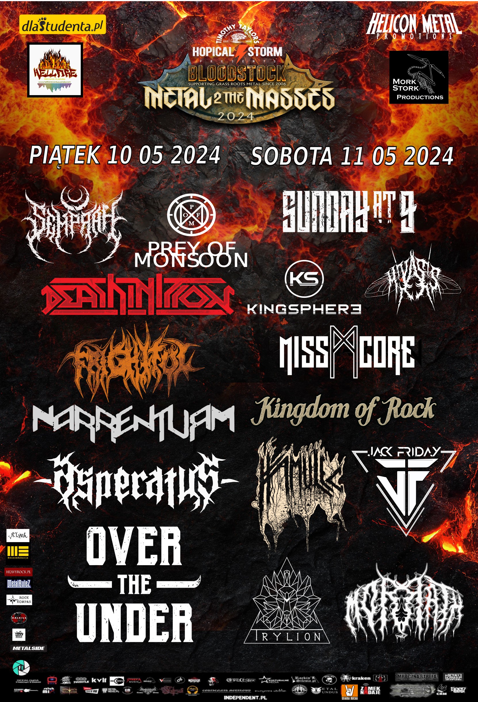 Znamy finalny podział koncertu konkursowego Bloodstock Metal 2 The Masses