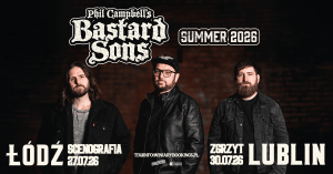 Phil Campbell’s Bastard Sons zagrają u nas latem dwa koncerty: 27 lipca w łódzkiej Scenografii oraz 30 lipca w klubie Zgrzyt w Lubline