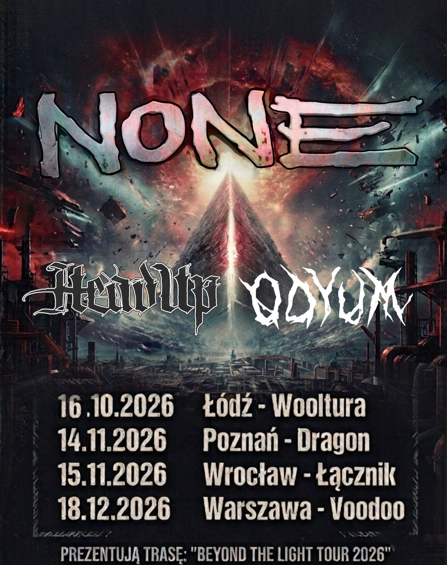 NoNe, Headup i Odyum na wspólnych koncertach w ramach trasy: „Beyond the light Tour 2026”